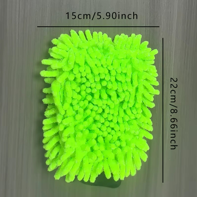 Electric Bicycle Car Cleaning Microfiber, 1/2-Piece Set Scratch Free and Lint Free, High-Quality Lint Microfiber Car Wash Gloves