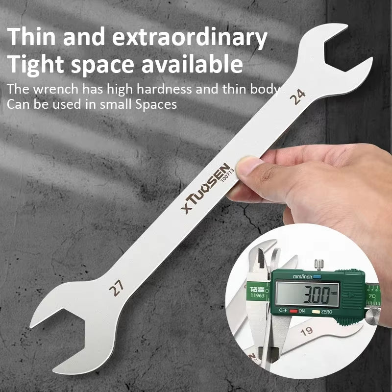Ultra-Thin Open End Wrench Set 6-27Mm Plum Wrenches Combination Universal Dual Heads Plum Spanner Set Car Repairing Tools