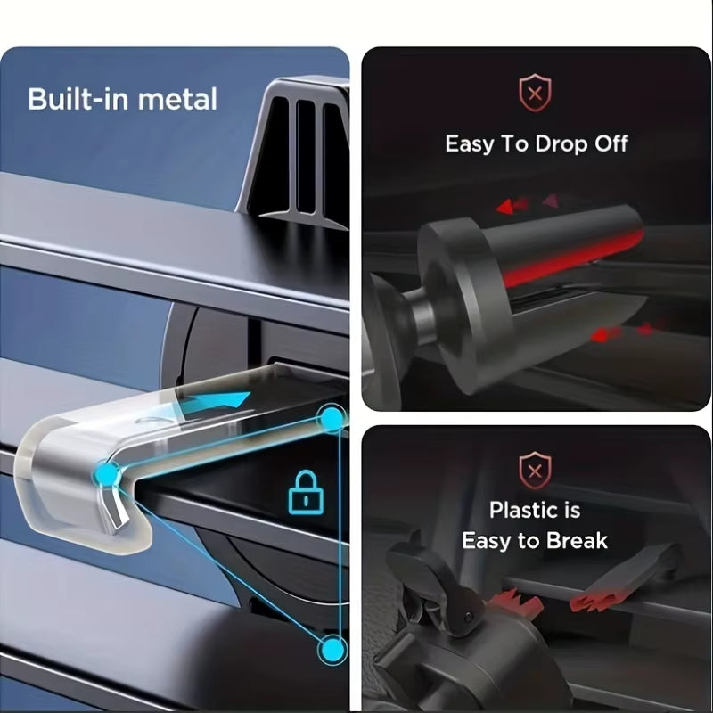 Car Phone Holder Car Air Vent Clip Mount Mobile Cell Stand Smartphone GPS Support for 4.7-6.7 Inch Mobile Devices