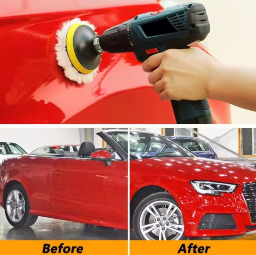 3/4'' Soft Wool Car Polishing Pad – Universal M10/M14 Machine Buffing Waxing Disc
