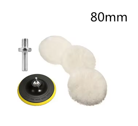 3/4'' Soft Wool Car Polishing Pad – Universal M10/M14 Machine Buffing Waxing Disc