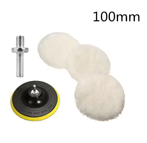 3/4'' Soft Wool Car Polishing Pad – Universal M10/M14 Machine Buffing Waxing Disc